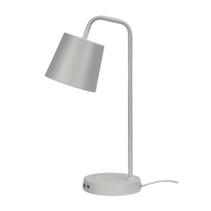 Henk Desk Lamp With USB Socket Matt White - OL93721WH