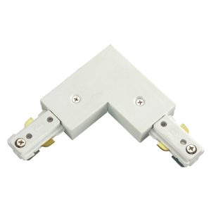 Single Circuit Track L Shaped Joiner White - AT1100/WH/RAR