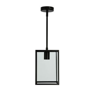 Eaton 1 Light Pendant Small Black - SL64901BK