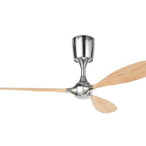 Regatta 52″ Paddle Blade DC Ceiling Fan Polished Metal / Natural - 18574/20