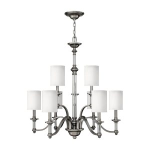 Sussex 9 Light Chandelier Brushed Nickel - HK/SUSSEX9