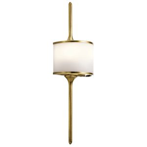 Mona 2 Light LED Wall Light Natural Brass - KL/MONA/L NBR