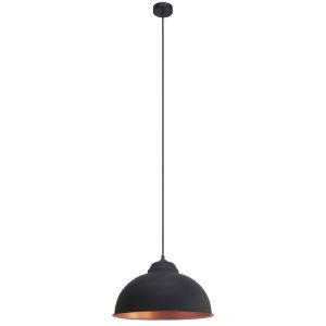 Truro 2 1 Light Industrial Pendant Black - 49247