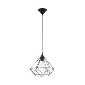 Tarbes 1 Light Large Cage Pendant Black - 94188