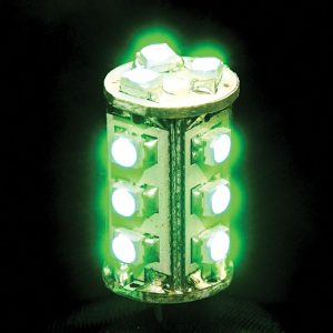 High Output 1.4W 12V DC G4 Bi Pin LED Globe / Green - HV9527