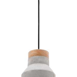 Moby Concrete Small Pendant Light With Timber - MG4031S