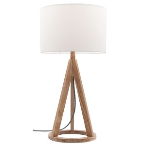 Vienna Table Lamp Natural Timber Tripod O-Ring - WT4901