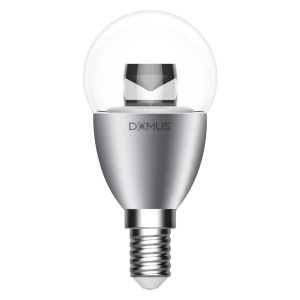 Key Round 6 Watt Clear Diffuser Dimmable LED Globe Chrome E14 / Daylight - 65050